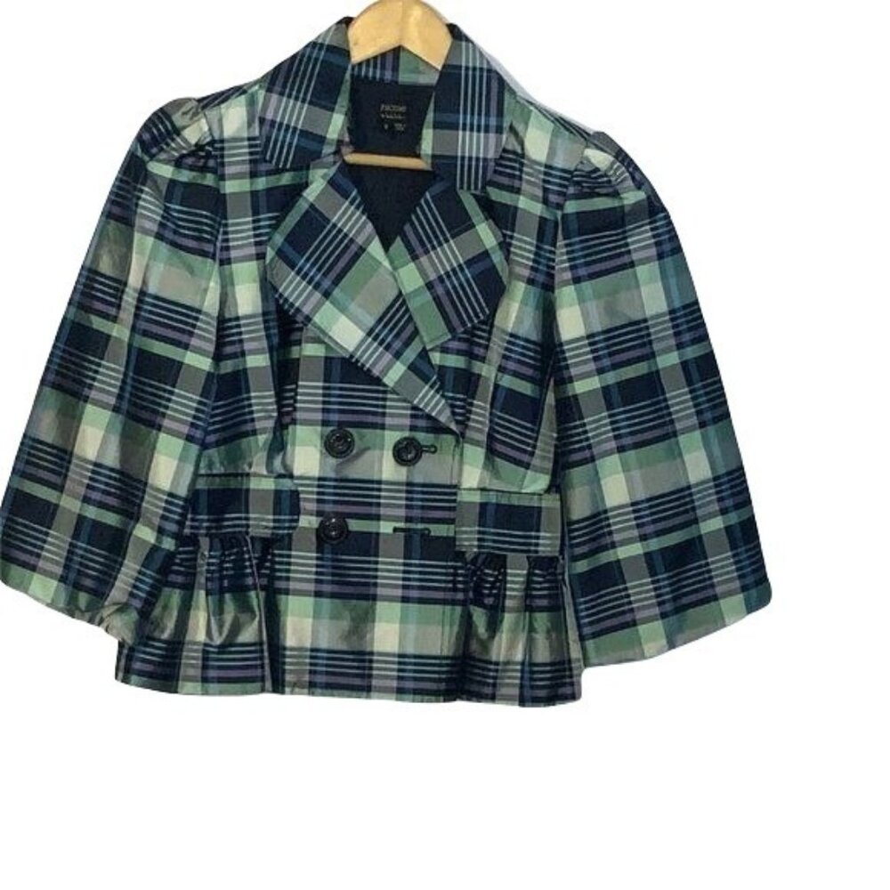 Nicole by Nicole Miller Coat Women 8 Peplum 3/4 Sleeve Vintage